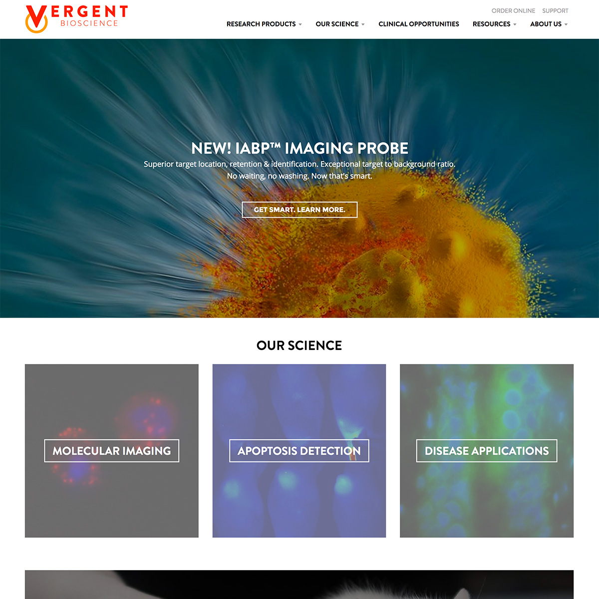 Vergent Bioscience homepage