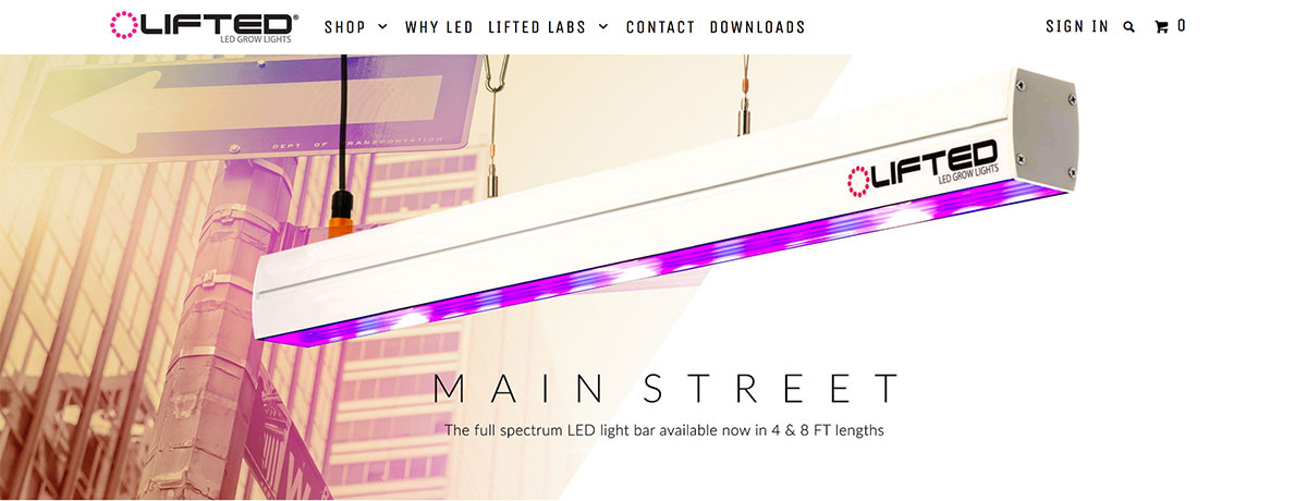 Lifted LED's grow light homepage